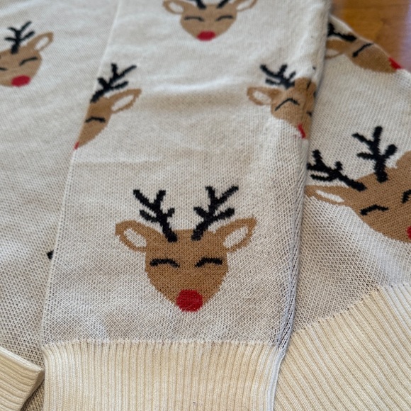 Beach Riot for Anthropologie absolutely love this Reindeer Pattern Sweater SZ XL - Picture 4 of 10
